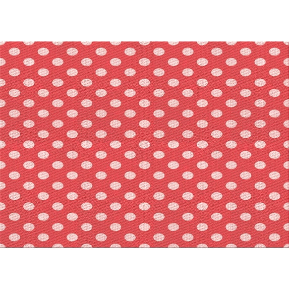 Ahgly Company Indoor Rectangle Patterned Pastel Red Pink Area Rugs, 4' x 6'