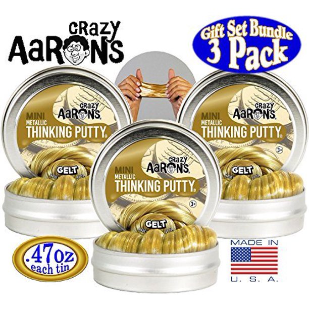 Crazy Aarons Thinking Putty Mini Tin (Holiday) Hannukkah Gelt With Real