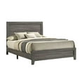 thumbnail image 2 of Contemporary 1pc Queen Size Panel Bed Wooden Bedroom Furniture Gray Finish, 2 of 3