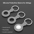 thumbnail image 1 of Funda de silicona para llavero para Apple Airtags Locator Tracker (gris), 1 of 6