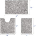thumbnail image 4 of Alfombras de baño de chenilla absorbentes antideslizantes ultra suaves de 3 piezas, 4 of 5