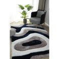 thumbnail image 4 of MDA Home Mateos Shag Abstract White/Tan/Navy Polyester Area Rug - 7' Round, 4 of 5