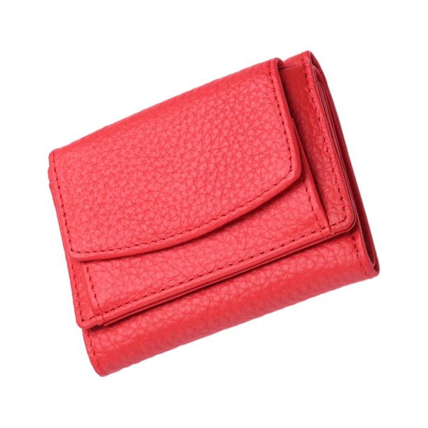 Carteras Qarigey moda para mujer Mini cartera extranjera de bolsillo Rojo