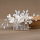 thumbnail image 2 of Peineta para el pelo de boda, peine lateral pequeño plateado, pieza para el pelo de novia de cristal azul, joyería para el pelo, accesorios para el pelo de novia para mujeres y niñas, 2 of 5