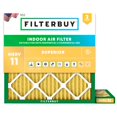 thumbnail image 1 of Filterbuy Filtro de aire 18x18x1 MERV 11 Allergen Defense (paquete de 2) Reemplazo de filtros de aire plisados ​​para horno HVAC AC (Tamaño real: 17.50 x 17.50 x 0.75 pulgadas), 1 of 1