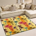 thumbnail image 2 of Dreamtimes Lightweight Carpet Mats, 5'3" x 4' Area Soft Rugs, Floor Mat Rug Home Decoration for Kids Room Living Room, 63"x 48" Colorful Tropical Coconut Palm Trees, 2 of 6