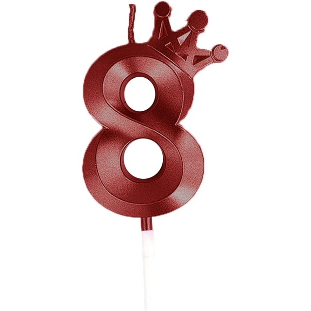 Valentine Fondant Embosser Designed Happy Birthday Candles Anniversaries Red (RD9, One Size)