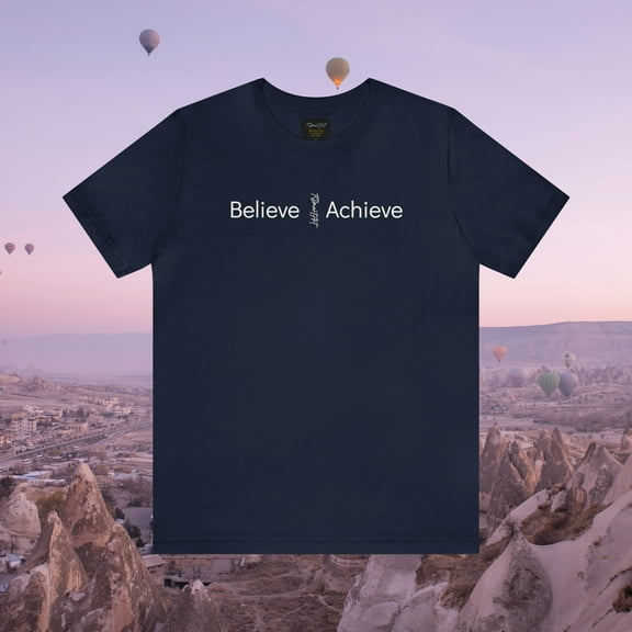 Believe Achieve Adult Unisex short-sleeve t-shirt from TSmartArt