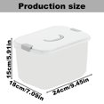 thumbnail image 2 of BinKFF Plastic Portable Container, Clear Storage Containers, Multipurpose Stationery Storage Box with Handle Portable Sewing Box Art Craft Supply Organizer Home Utility Box, 2 of 4