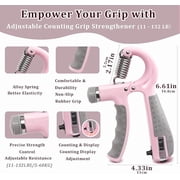 CYFIE Grip Strength Trainer with Adjustable Resistence 10-132 Lbs, Hand Grip Strengthener, Finger Strengthener, Stress Relief Ball, Forearm Strengthener, Ideal for Athletes and Physical Therapy