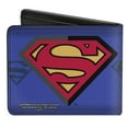 thumbnail image 2 of DC Comics Wallet, Bifold, Superman Shield Centered Shield Stripe Blues, Vegan Leather, 2 of 5