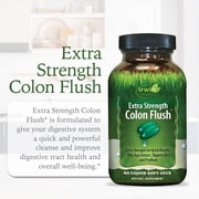 Irwin Naturals Extra Strength Colon Flush Quick & Powerful Digestive + Constipation Support Supplement with Psyllium, Acai, Triphala + Soothing Botanicals - 60 Liquid Softgels
