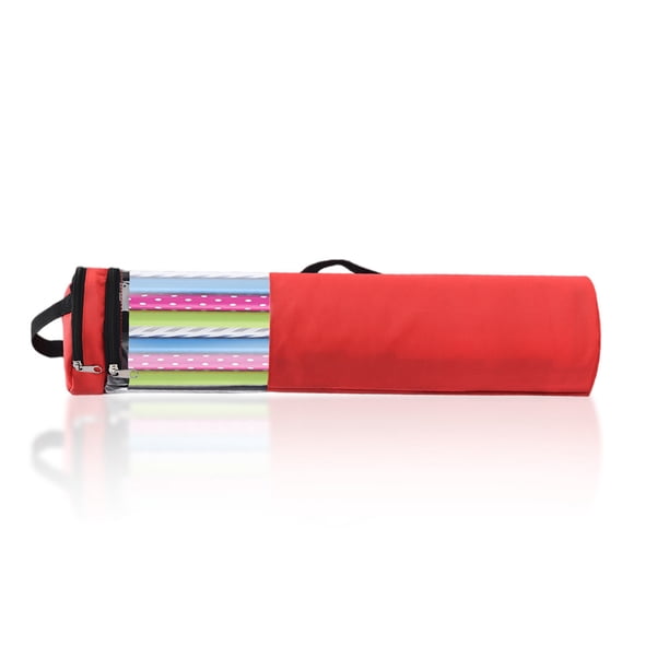 Bearachild Organizador de bolsas de papel de regalo de Navidad, soporte de cintas enrolladas con cremallera de PVC, organización de manualidades para Kits de decoración para fiestas rojo Bearachild HA010019-01B