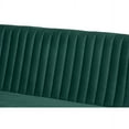 thumbnail image 5 of Baxton Studio Alvis Mid-Century Modern Emerald Green Velvet Upholstered and Walnut Brown Finished Wood 2-Piece Dining Nook Banquette Set, 5 of 7