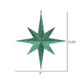 thumbnail image 2 of Vickerman M167504 Plastic Iridescent Glitter Bethlehem Star, 15.75", Green, 2 of 2