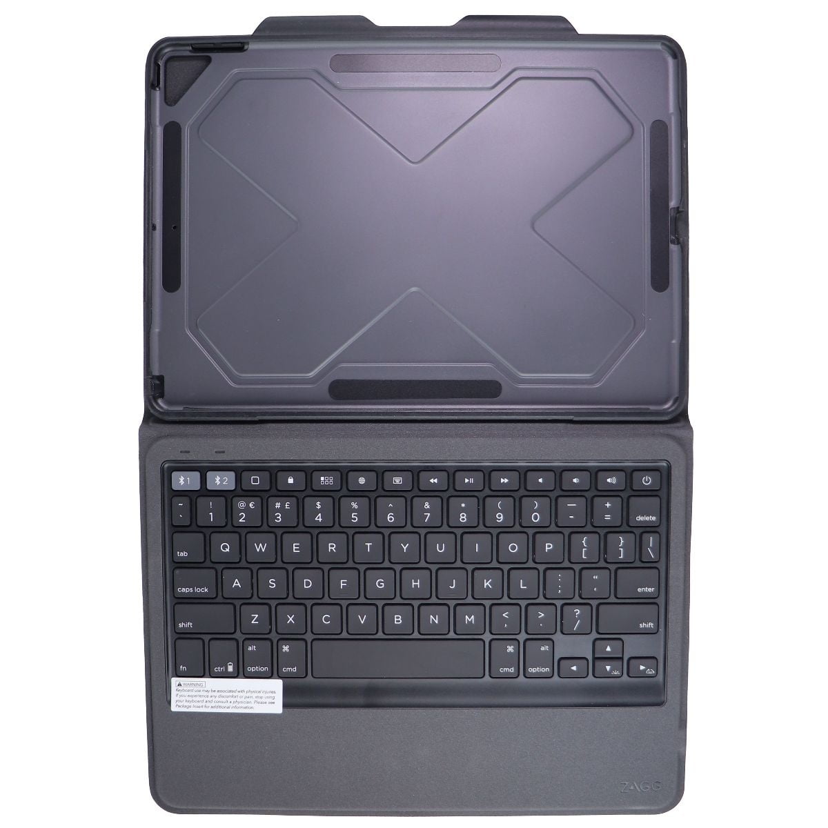 ZAGG Rugged Messenger - 7 Color Backlit Case and Bluetooth Keyboard for 2017 Apple iPad Pro 10.5 - Black