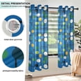 thumbnail image 3 of Yayeee Window Curtains Light Filtering 63"x52" Grommet Panel Pair Home Living Room Decor, Blue Abstract, 3 of 7