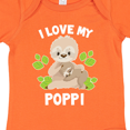 thumbnail image 4 of Inktastic Cute Sloth I Love My Poppi with Green Leaves Boys or Girls Baby Bodysuit, 4 of 5