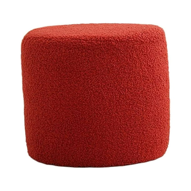 Taburete redondo antideslizante, banco, taburete escalonado, taburete decorativo estable, pequeño rojo