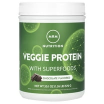 MRM Veggie Protein Powder, Chocolate, 22g Protein, 1.3 Lb