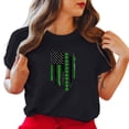 thumbnail image 4 of Outfmvch T-Shirt de la Saint-Patrick pour Femmes Hauts Imprimés Manches Courtes Col Rond Noir m, 4 of 4