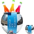 thumbnail image 2 of Uanit Mirror Ice Bucket New Party Dance Reflective Laser Champagne Drinks Cooler Grain For Wine Beer, 2 of 6