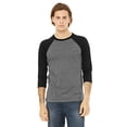 thumbnail image 1 of Bella + Canvas Unisex 3/4-Sleeve Baseball T, 1 of 3