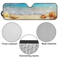 thumbnail image 5 of Uorisanigo Windshield Sun Shade, Car Sun Shade for Rubicon Sahara TJ JK JKU 2 & 4 Door, Blocks UV Rays Sun Visor Protector Keep Vehicle Cool(Beach Starfish Shell), 5 of 7