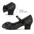 Kushyshoo Black Girls Dress Shoes Mary Jane 1.5in Low Heel Wedding