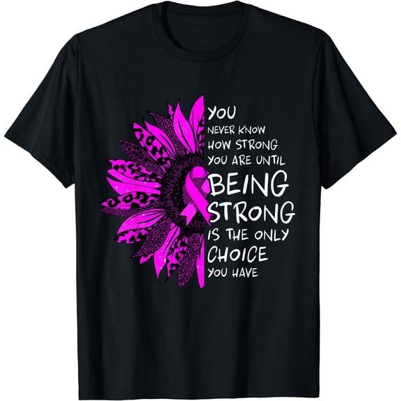 inspirational Sunflower Breast Cancer Awareness T-Shirt