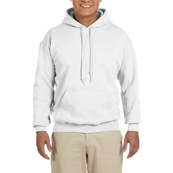 JustBlanks Heavy Blend Hooded Sweatshirt , White, 4X