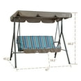 thumbnail image 6 of Kozyard Alicia Patio Porch Swings with Comfortable Cushion ( 3 Seats Blue ), 6 of 6