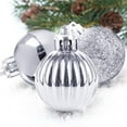 thumbnail image 3 of Relax love 34pcs Christmas Ornaments Balls, 4cm  Shatterproof  Christmas Tree Hanging Balls Pendant Decor,Silver, 3 of 8
