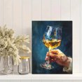 thumbnail image 2 of Cheers Around The World Canvas Art, Minimal Global Celebration Quote Print, Bar & Dining Room Wall Decor, 2 of 8