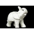 thumbnail image 2 of Urban Trends Collection 10625 Ceramic Trumpeting Standing Elephant Figurine- Gloss White, 2 of 2