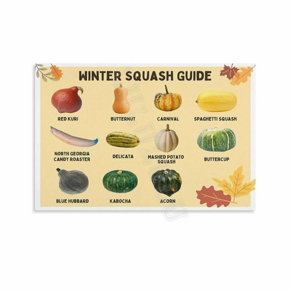 Different Types Pumpkin And Squash Poster (1) Canvas Painting Posters And Prints Wall Art for Living Room Bedroom Decor