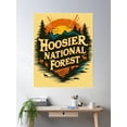 thumbnail image 2 of Hoosier National Forest American National Monuments Poster Wall Art, Modern Wall Decor, 12x18 UNFRAMED, 2 of 3