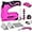 2 in 1 Pink Cordless Stapler, variant on Cordless Electric Staple Gun Set,10 Piece 2 in 1 Pink Stapler and Nail Gun Kit with 2500 Staples, 4V Power Tacker for Upholstery, Woodworking, DIY Crafts, Includes USB Charger