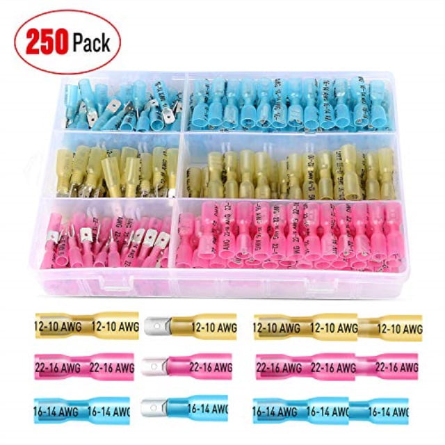 Nilight 540 PCS Electrical Connectors Insulated Wire Terminals,Wire Connectors Spade Bullet Ring Connector Solderless Crimp Terminals Kit with 12 Size Assortment Terminal Set,2 Years Warranty