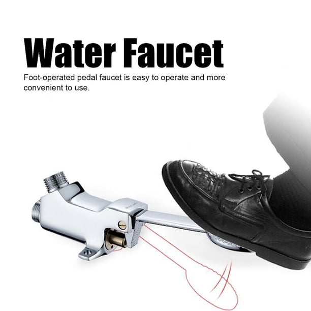 Grifo De Agua De Cobre Frío único Tipo Pedal G1/2 Pulgadas, Grifo De Agua Operado Con Pie Para Hospital Doméstico
