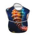 thumbnail image 2 of Hirioo Yellow Fish Seahorse for Baby Waterproof Pocket Bib Adjustable Closed for Babies Toddlers with Large Pocket 6-24Months, 2 of 8