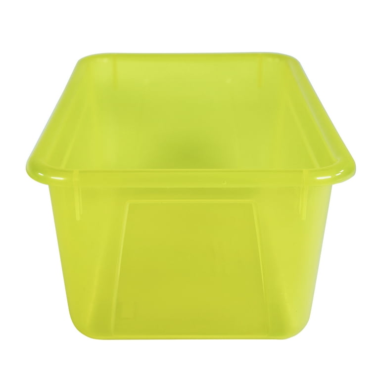 Yellow Small Plastic Storage Bin - The School Box Inc