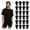 24 Pack Black, variant on SOCKS'NBULK 12 Pack Womens Oversized Cotton Blend T-Shirts, Crew Neck Short Sleeve Baggy Loose Tops Oversize Tees Color Assorted, Size X-Large
