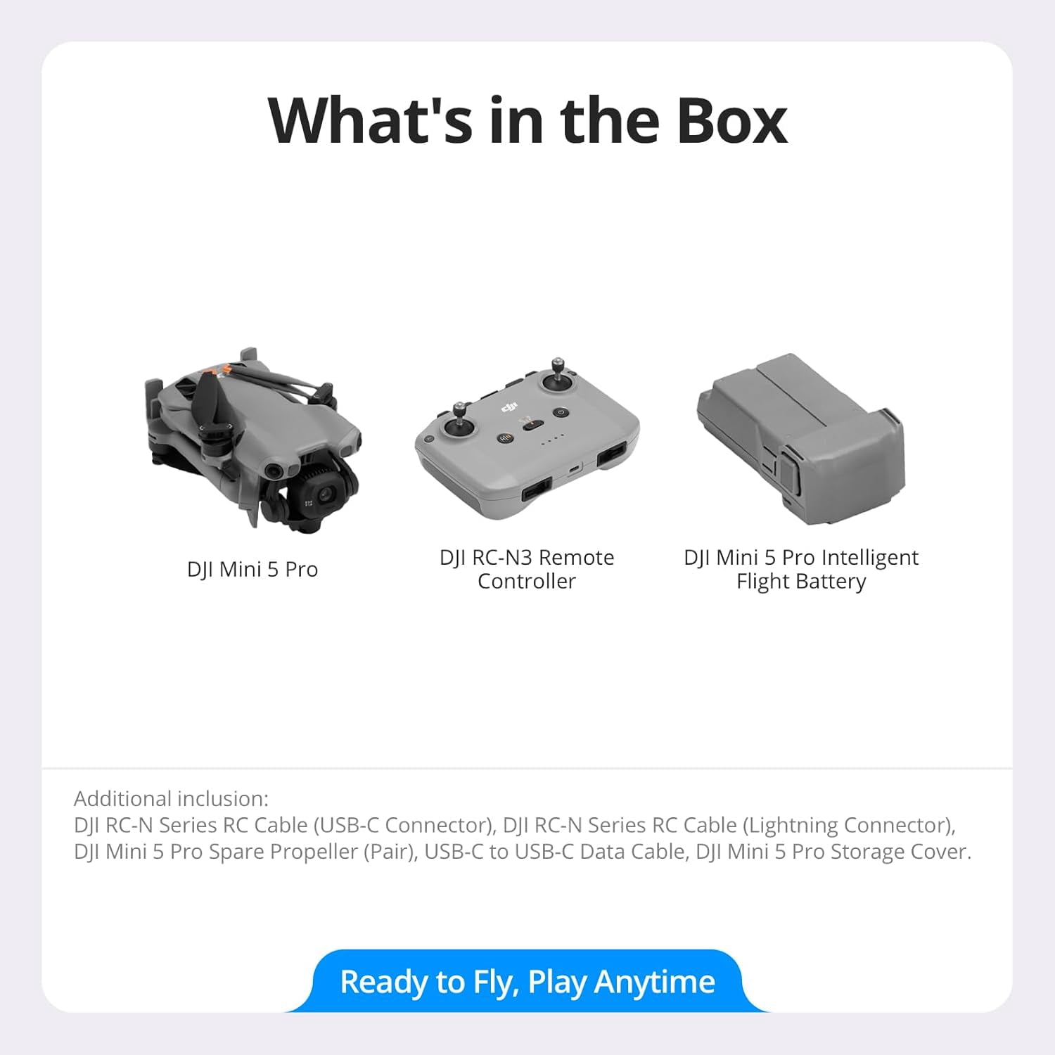 DJI Mini 5 Pro, Ultra-Light & Foldable Drone with Camera, 1-Inch CMOS, Omnidirectional Obstacle Sensing, ActiveTrack 360°, 225° Gimbal Rotation, 20km Transmission, 4K Drone for Beginners