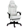 thumbnail image 1 of Vinsetto High Back Gaming Chair, Racing Computer Chair with Swivel Wheel, Retractable Footrest, Headrest, Lumbar Support and Armrest, White, 1 of 5