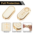 thumbnail image 4 of Funda de llave de coche de TPU de silicona en tono blanco y dorado para Fiat 500 Cabrio/Nuova para Fiat 500C/500L/500X/600 - Funda de control remoto de 3 botones, 4 of 6