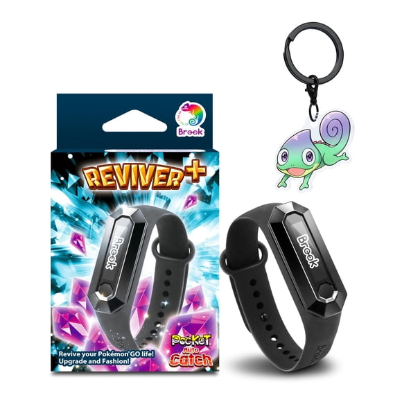Brook Pocket Auto Catch Reviver Plus con llavero: evolución espléndida, giro automático y captura de monstruos de bolsillo, IP67, recordatorio de desconexión, pantalla de capacidad de la batería [Vers
