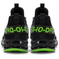 thumbnail image 4 of Sneakers for Men Slip on Fashion Sport Running Tennis Athletic Walking Shoes Gym Runner Trail Shoes Black Green Size 9.5, 4 of 13