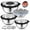 Black, variant on Vesteel Mixing Bowls with Lids Set of 7, Stainless Steel Nesting Bowls with Colander and 3 Graters for Draining Prepping Slicing, Nonslip Bottoms & Airtight Lid, Size 4.6, 2.6, 1.5 Qt, Khaki
