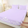 thumbnail image 3 of Feelyou Retro Purple Damask Women Full Size Sheets, Mandala Flower Bed Sheets, 4pcs, 3 of 7